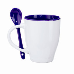 Claps 74006 - Colorful Ceramic Mug with Spoon