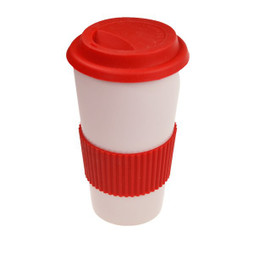 Claps 74047 - Single-Wall Tumbler with Lid and Silicone Grip