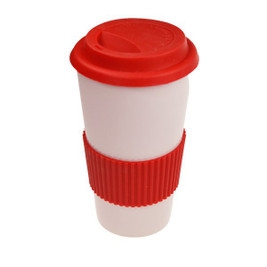 Claps 74047 - Single-Wall Tumbler with Lid and Silicone Grip