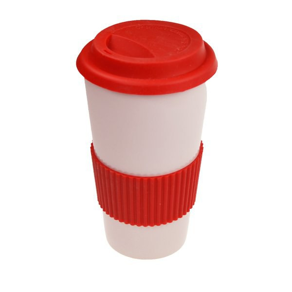 Claps 74047 - Bicchiere a Parete Singola con Coperchio e Presa in Silicone