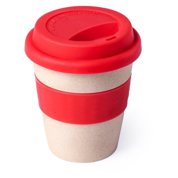 Claps 74175 - Eco-Friendly Bamboo Fiber Cup with Silicone Lid