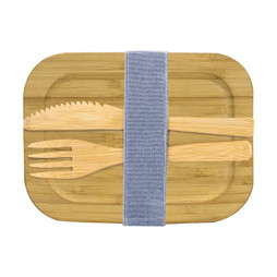 Claps 74255 - Eco-Friendly Bamboo Lid Lunch Box with Cutlery