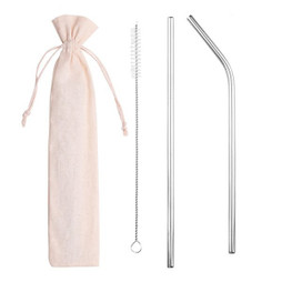 Claps 74261 - Stainless Steel Straw Duo with Cotton Bag