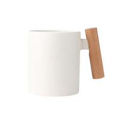 Claps 74294 - Tazza in Ceramica con Manico in Legno
