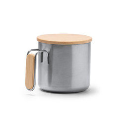 Claps 74296 - Eco-Friendly Bamboo Handle Stainless Cup
