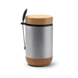 Claps 74298 - Versatile Stainless Steel Thermos with Bamboo Lid