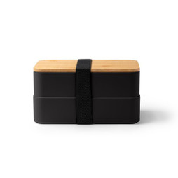 Claps 74301 - Bamboo Lid Lunch Box with Cutlery Set