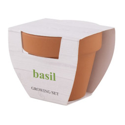Claps 79092 - Terracotta Herb Pot with Basil Seeds