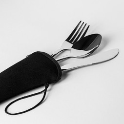 Claps 82066 - Stainless Steel Cutlery Set with Neoprene Pouch