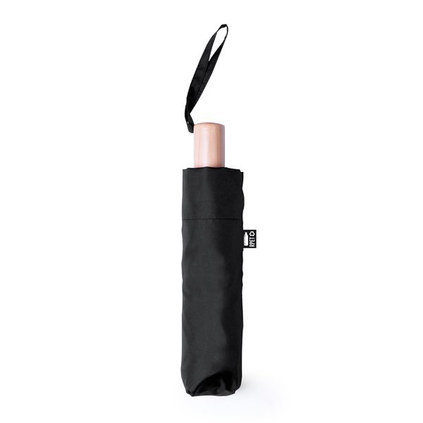 Claps 90034 - Eco-Friendly Foldable Umbrella with Wooden Handle