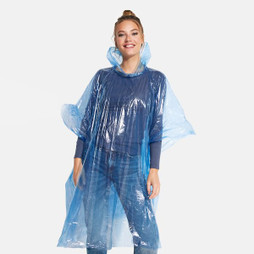 Claps 93001 - Vibrant HDPE Rain Poncho for Adults