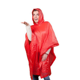 Claps 93004 - Vibrant PVC Poncho with Convenient Carry Bag