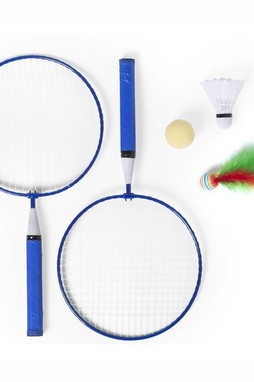 Claps 95100 - Complete Badminton Set with Colorful Feather Shuttlecocks