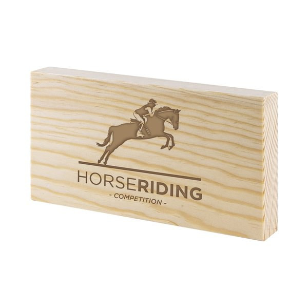 Claps 95131 - Rectangular Pinewood Award Trophy