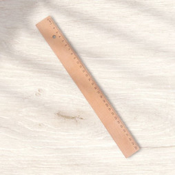 Claps 96129 - 30 cm Wooden Ruler for Office Use