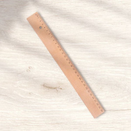 Claps 96129 - 30 cm Wooden Ruler for Office Use