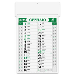 Claps 010 - Calendario Mensile con Intestazione Rinforzata e Festività