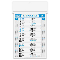 Claps 010 - Monthly Calendar with Reinforced Header and Holidays
