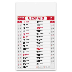 Claps 023 - Calendrier Mensuel avec Tête Renforcée et Jours Fériés