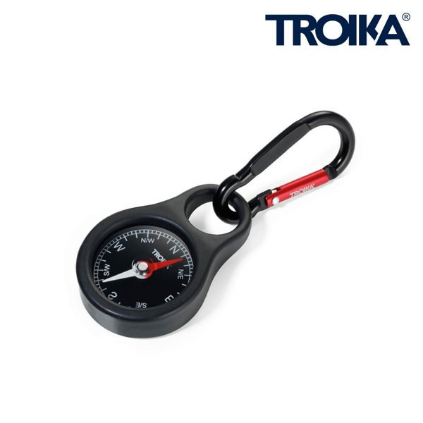 TROIKA COS10 - Adventure Keyring with Compass and Carabiner