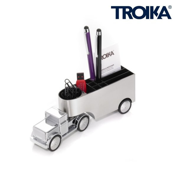TROIKA GAM06 - Chrome Truck Desk Organizer with Magnet