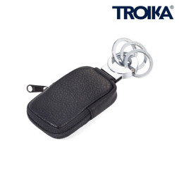 TROIKA KR877 - Keyring with Coin Pocket and AirTag Holder