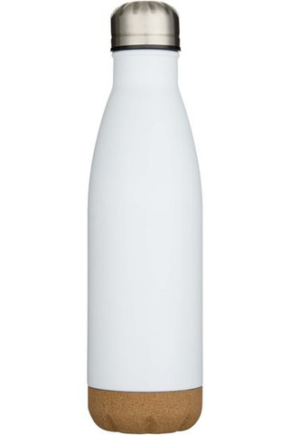 Cove 500 ml double wall vacuum insulated stainless steel water bottle with cork details - EgotierPro 100892
