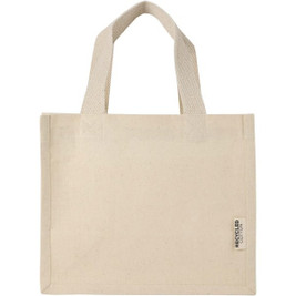 Odessa 220 g/m² GRS recycled cotton mini gusset tote bag 9L - EgotierPro 120787