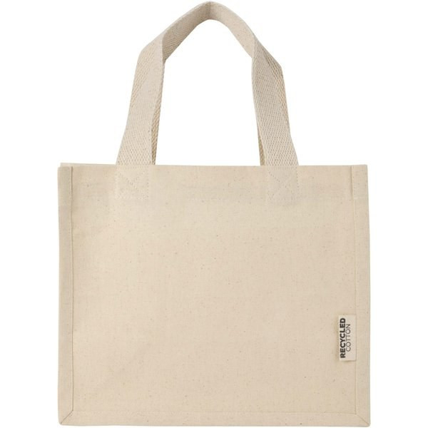 Odessa 220 g/m² GRS recycled cotton mini gusset tote bag 9L - EgotierPro 120787
