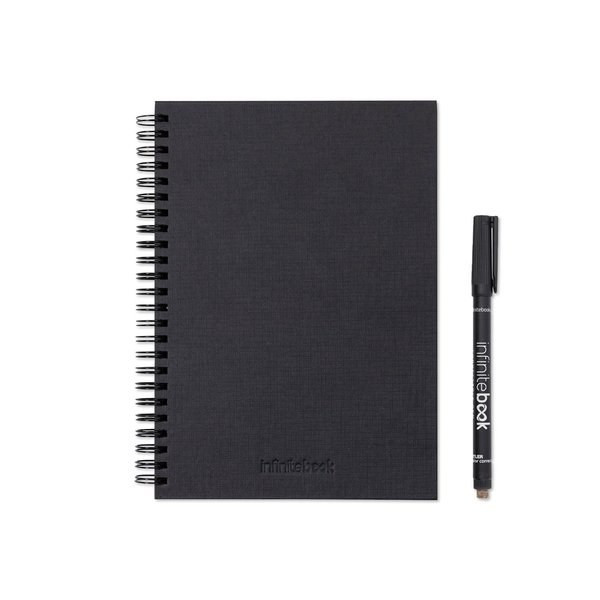 InfiniteBook 33210 - Kit comprenant un « Infinitebook » à couverture rigide, 1 kit de nettoyage, 1 marqueur et 1 porte-stylo à bille
