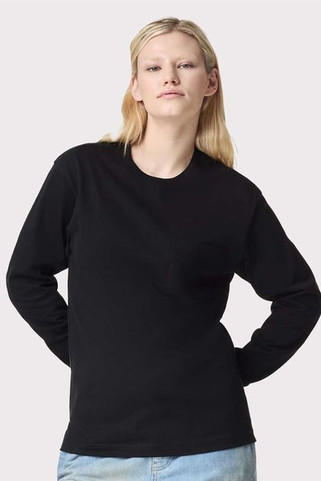 American Apparel 9410 - Camiseta de bolsillo unisex de manga larga y gran gramaje