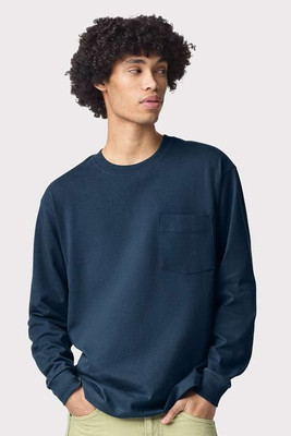 American Apparel 9410 - Unisex Super Heavyweight Long Sleeve Pocket Tee