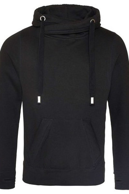 AWDis JHA021 - Sudadera con capucha y cuello cruzado unisex