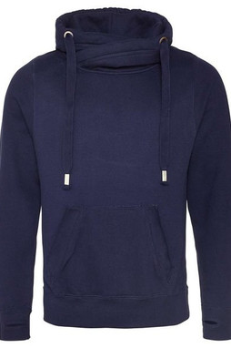 AWDis JHA021 - Sudadera con capucha y cuello cruzado unisex