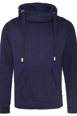 AWDis JHA021 - Sudadera con capucha y cuello cruzado unisex