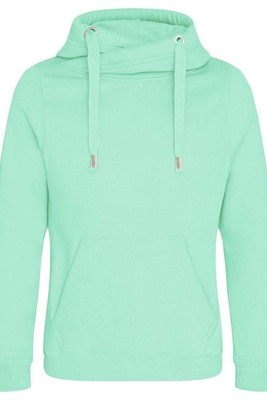 AWDis JHA021 - Sudadera con capucha y cuello cruzado unisex