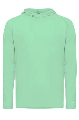 Badger 2905 - Camiseta de manga larga Youth Tri-Blend Surplice Hooded