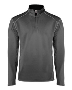 Badger 4438 - Jersey con cremallera para hombre Money Mesh Quarter-Zip Pullover