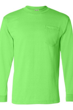 Bayside 1730 - Unisex USA-Made 50/50 Long Sleeve Pocket T-Shirt