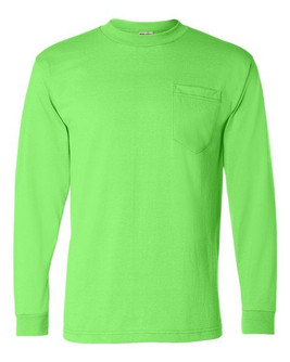 Bayside 1730 - Unisex USA-Made 50/50 Long Sleeve Pocket T-Shirt