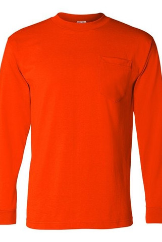 Bayside 1730 - Unisex USA-Made 50/50 Long Sleeve Pocket T-Shirt