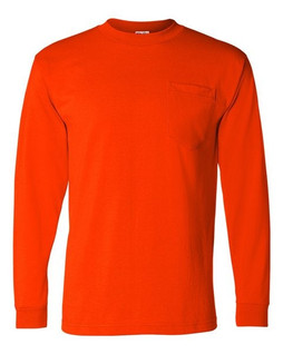 Bayside 1730 - Unisex USA-Made 50/50 Long Sleeve Pocket T-Shirt