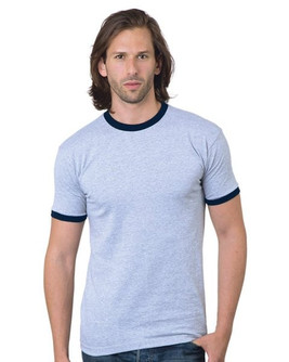 Bayside 1800 - Camiseta Ringer para hombre fabricada en EE.UU.