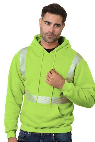 Bayside 3739 - Sudadera con capucha de alta visibilidad unisex fabricada en EE.UU.