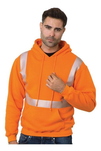 Bayside 3739 - Unisex USA-Made High Visibility Hooded Sweatshirt