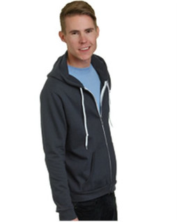 Bayside 875 - Unisex USA-Made Full-Zip Fleece HoodedSweatshirt