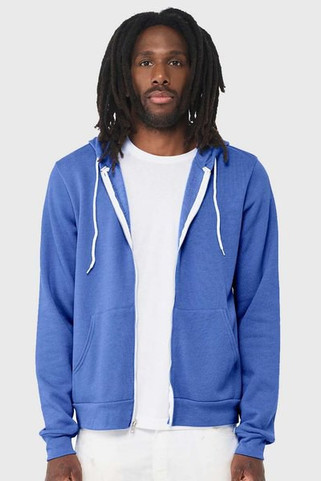 Bella+Canvas 3739 - Unisex Poly-Cotton Fleece Full-Zip Hoodie