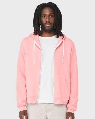 Bella+Canvas 3739 - Unisex Poly-Cotton Fleece Full-Zip Hoodie