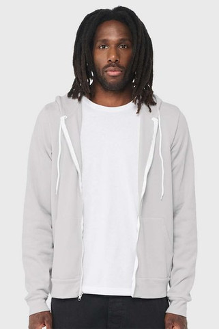 Bella+Canvas 3739 - Unisex Poly-Cotton Fleece Full-Zip Hoodie