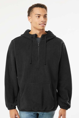 Burnside 3600 - Men's Polar Fleece Quarter-Zip Hooded Pullover
